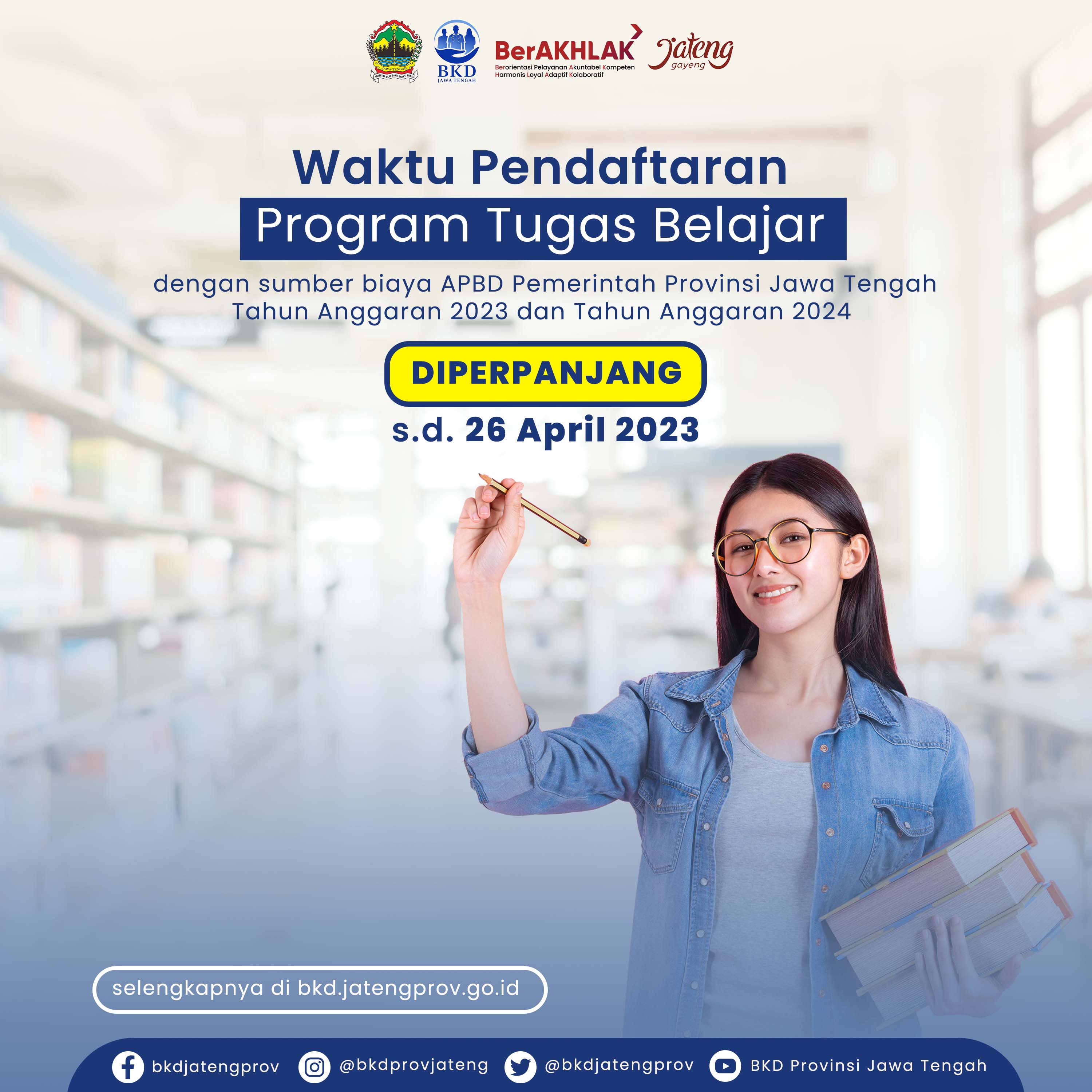 Perpanjangan Pendaftaran Program Tugas Belajar Tahun Anggaran 2023 Gelombang III dan Tahun Anggaran 2024